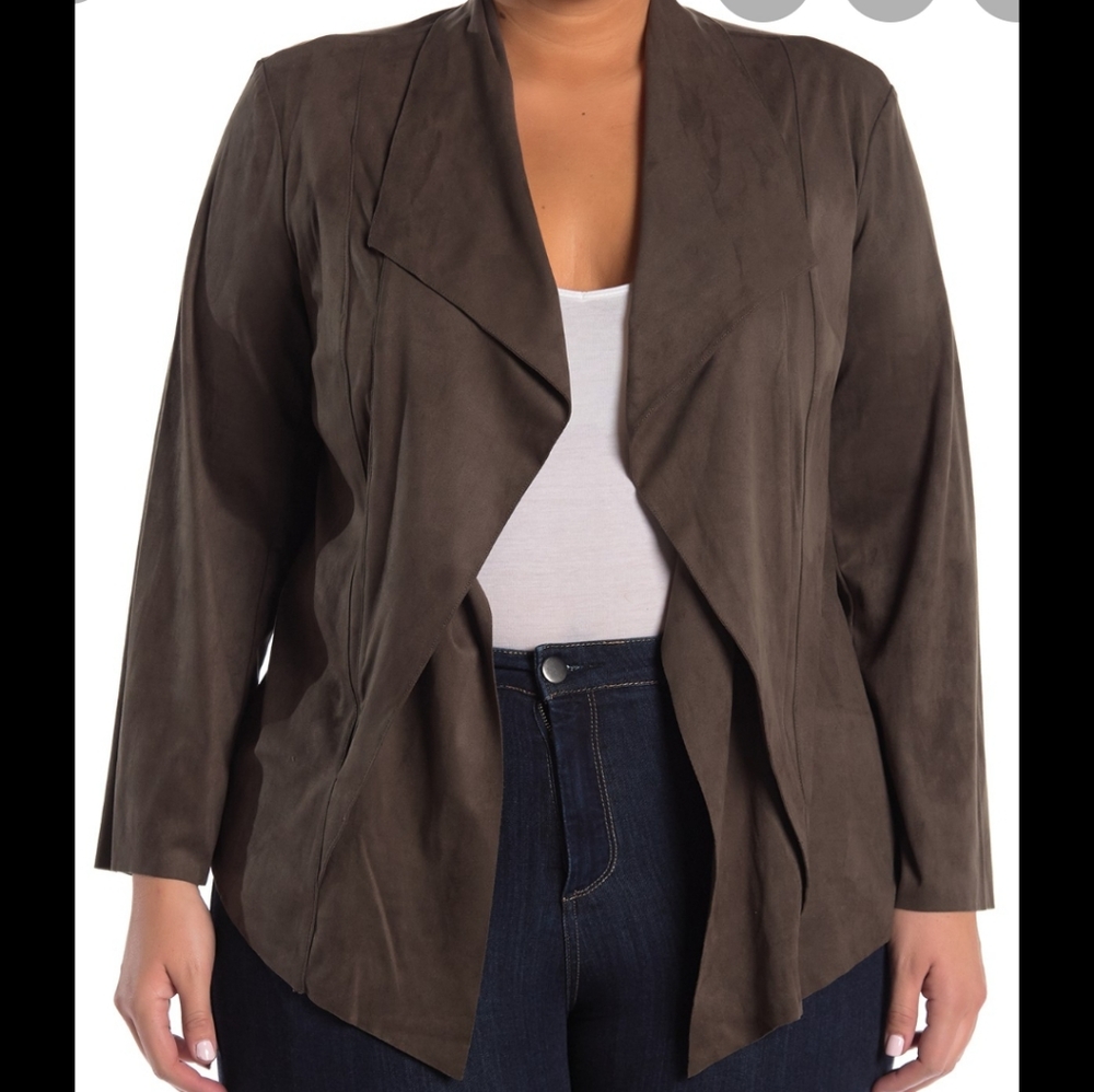 Catherine Malandrino Faux Suede Cascade Jacket